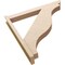 Ekena Millwork 6-in W x 46-in D x 46-in H Funston Slat Rough Cedar Woodgrain TimberThane Outlooker, Primed Tan OUTUR060X46X46FST24RCPR - alternate 4